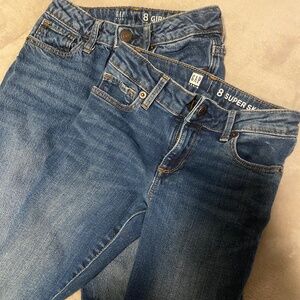 Girls size 8 Gap Super Skinny and Girlfriend Style Jeans